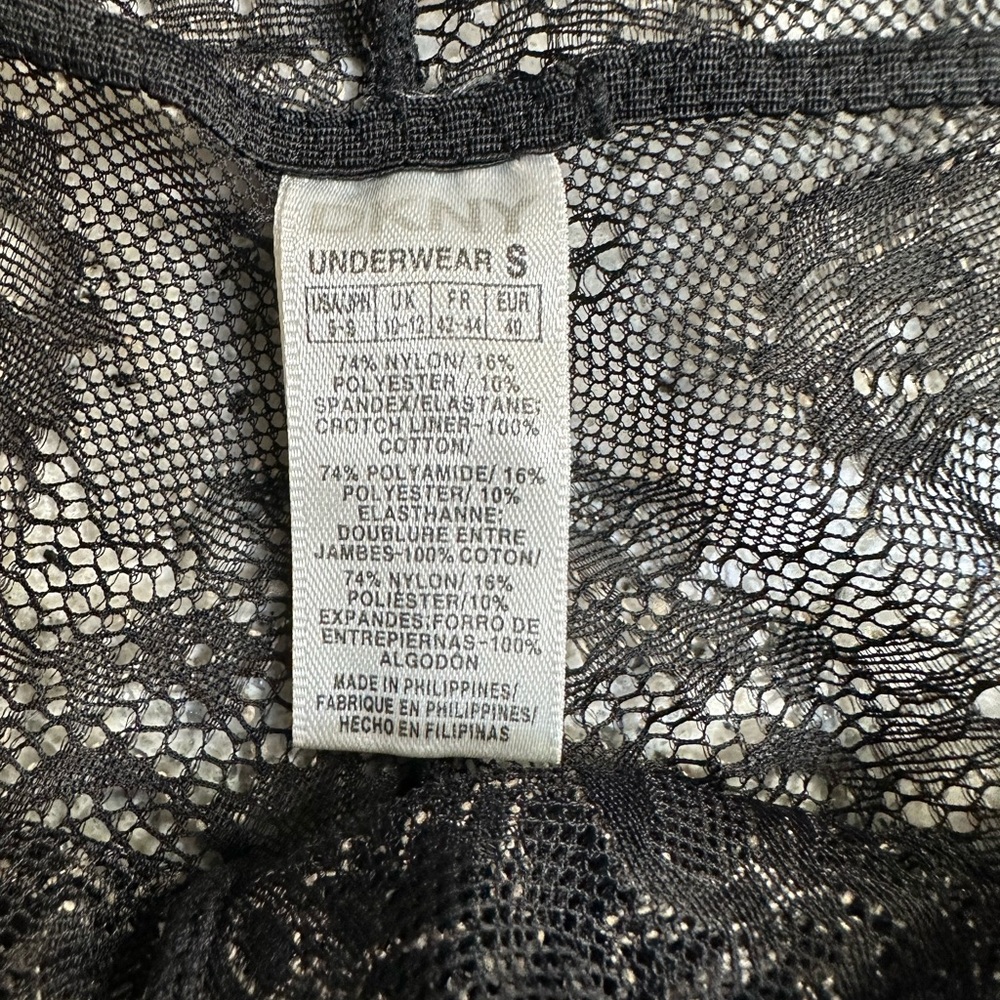 Black and ivory two piece lace lingerie by DKNY in sz S - Picture 5 of 6